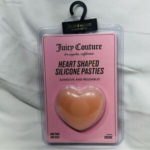 NEW Juicy Couture Heart Shape Silicone Pasties Reusable Factory Sealed Lingerie